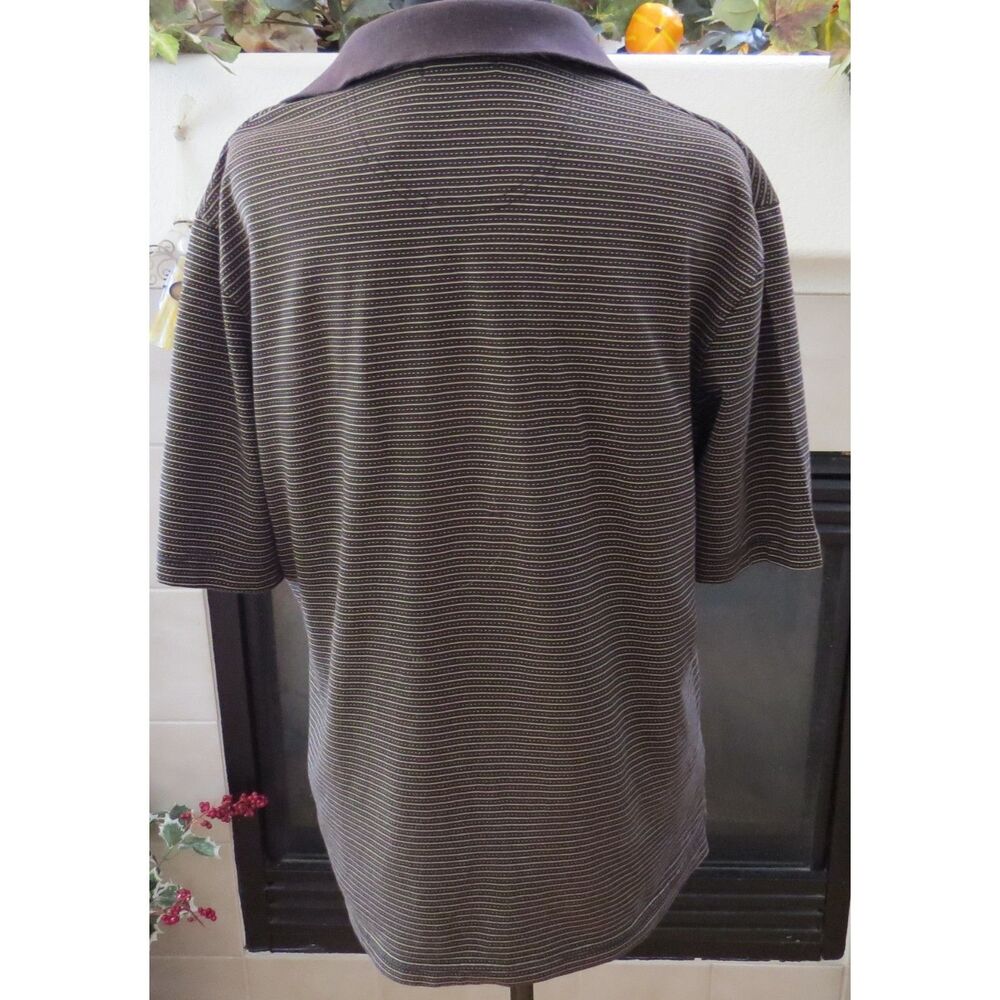 Claiborne Golf Men's Polo Pima Cotton Blend Brown/Tan  Medium  EUC - Picture 3 of 8